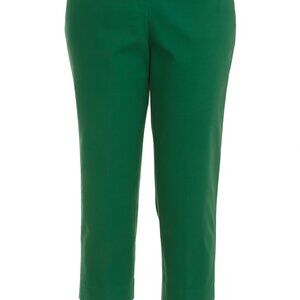 Ann Taylor Green Crop Pants Size 12 Cotton Stretch